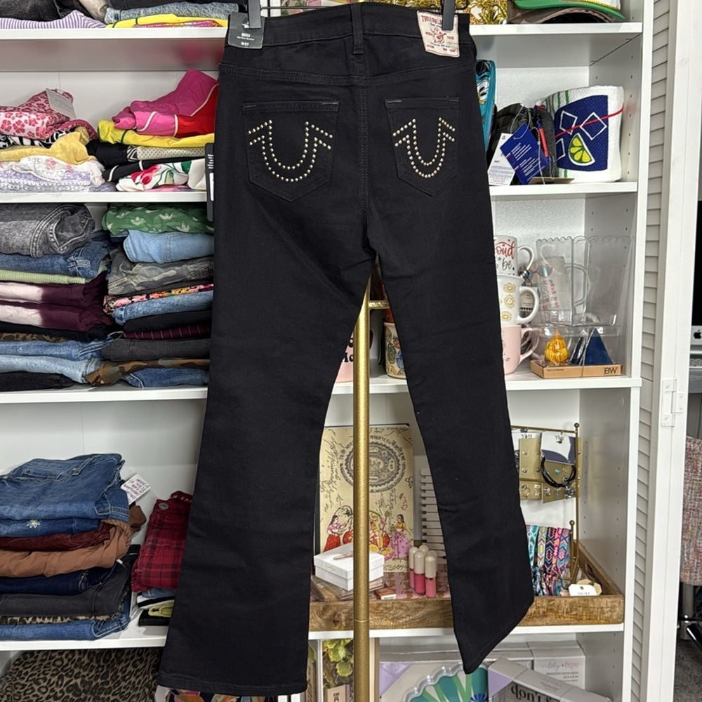 NWT True Religion Becca Studs Bootcut Jeans 27 - Picture 3 of 7